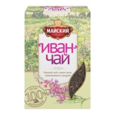 Чай Майский Иван-чай с черным чаем и лимонником черный с добавками
